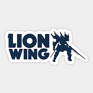 LionWing Mascot Logo (Navy) Sticker Sticker